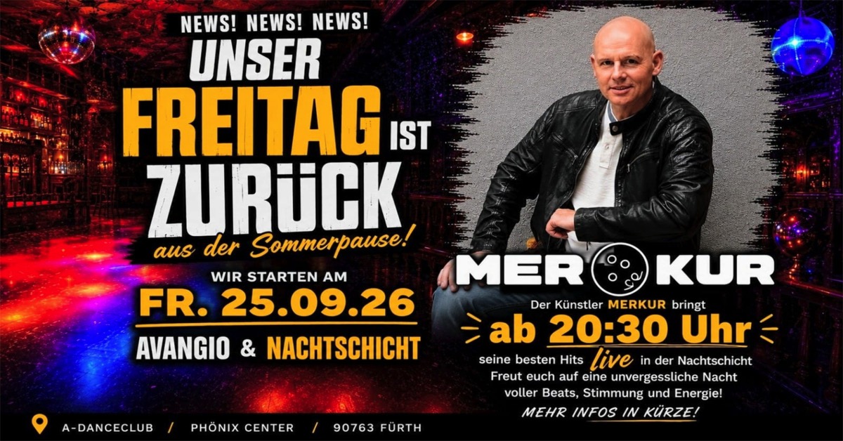 Unser Freitag ist Zurück mit -  MERKUR